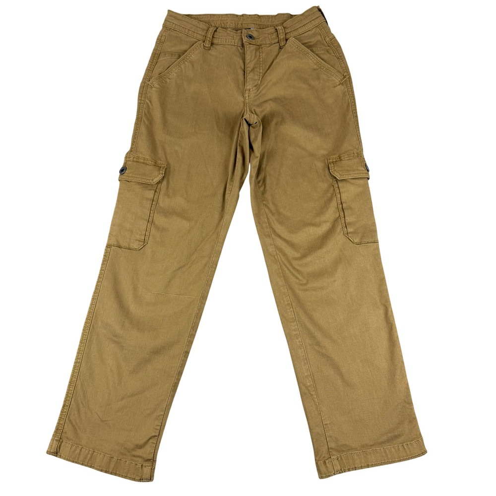 KUHL Kultivatr Kargo Crop Pants Honey Khaki Utility Pockets Casual Outdoor 4R